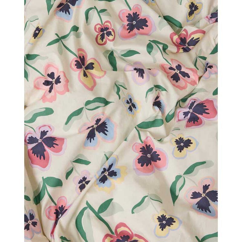 Kip&Co Pretty Pansy Organic Cotton European Pillowcases 2P Set image number 2